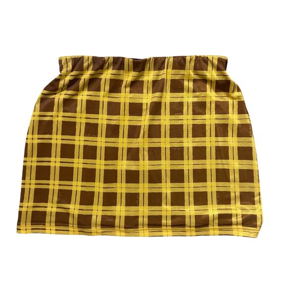 With Jean Miles Mini Skirt Checkered NEW - Picture 1 of 7